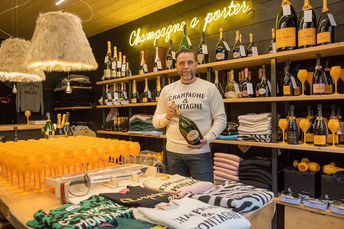 Andrea Baccuini &ldquo;Champagne a porter&rdquo; a Courmayeur soddisfa gli amanti di bollicine