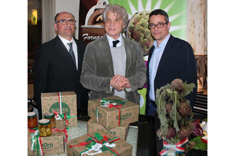 Alfonso Esposito, Michele Placido e Emilio Ferrara - Il Carciofo di Paestum Igp  protagonista ai Cinecibo Awards