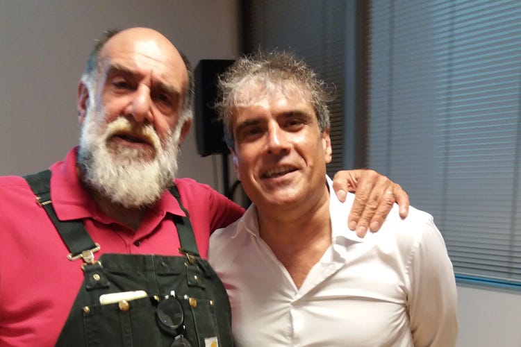 Giorgio Barchiesi e Marco Lombardi (Cinegustologia, tra cinema e cucina Giorgio Barchesi interpreta Checco Zalone)