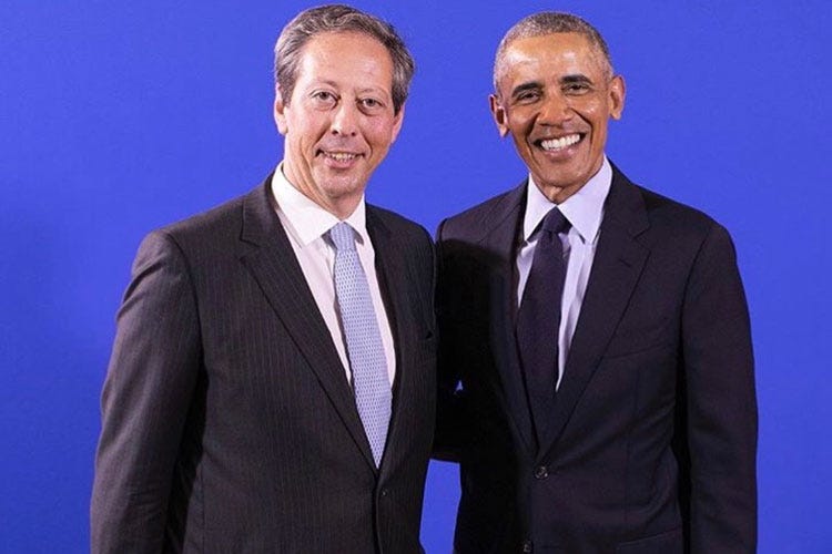 António Rios Amorim e Barack Obama (Climate Change Leadership Partnership con Amorim Cork Italia)