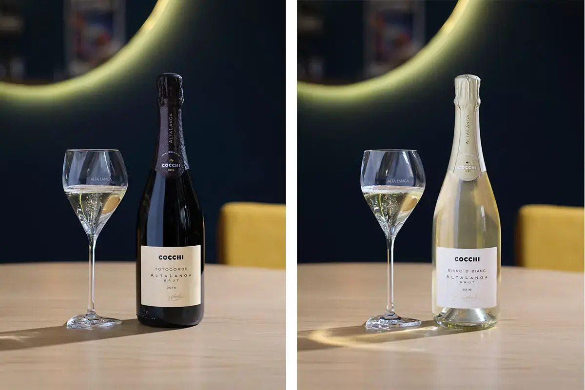 Totocorde e Bianc &lsquo;d Bianc&nbsp; Alta Langa Docg Cocchi, lo spumante per menu sparkling