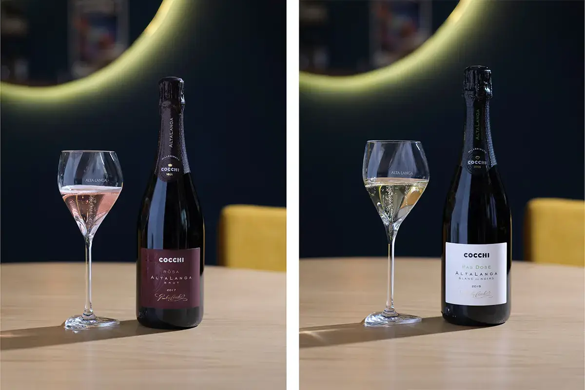 Pinot nero, R&ouml;sa e Pas Dos&eacute;&nbsp; Alta Langa Docg Cocchi, lo spumante per menu sparkling