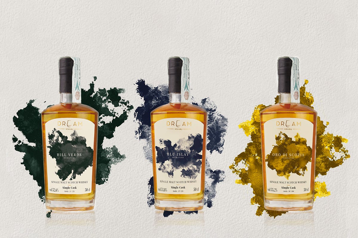 Le tre etichette della nuova collezione Sfumature Il fascino e il gusto del whisky al club