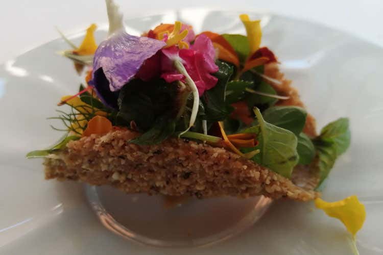 Taco al cervo crudo ed erbe - Il Blu del mare, il rosso del vino Il Conero celebra le sue eccellenze