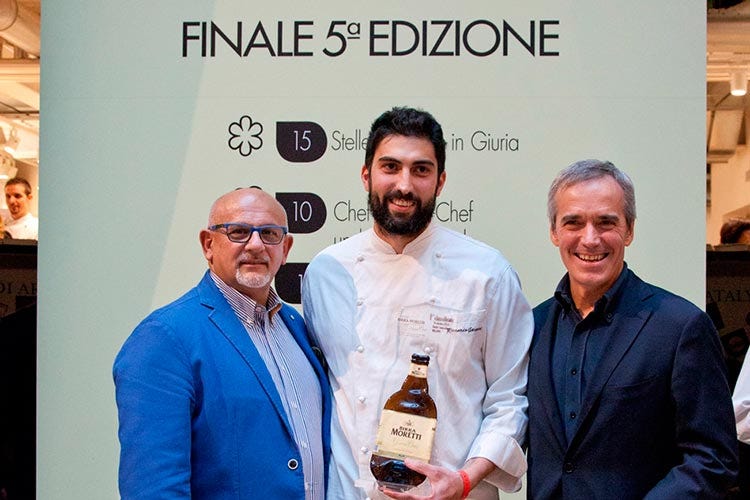 Claudio Sadler, Riccardo Gaspari e Alfredo Pratolongo - Contest PizzaUnesco un successo Sostegno dalla Fondazione Birra Moretti