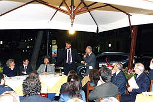 Intervento di Colimoro con seduti alla sua destra Lopa, Di Dato e Missaglia