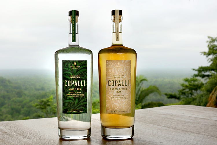 Copalli White Rum e Barrel Rested Rum (Copalli, rum puro dal cuore della foresta pluviale)