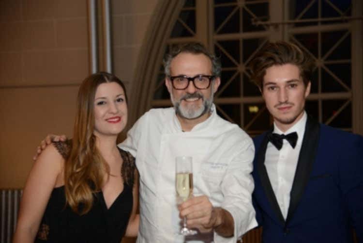 Valentina Marchesini, Massimo Bottura e Niccol&ograve; Marchesini (Corte Capitelli conquista New York)