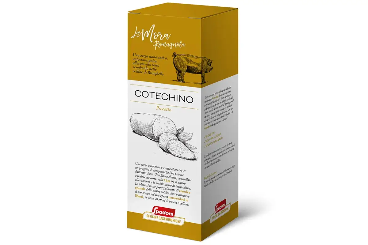 Cotechino con Mora Romagnola di Officine Gastronomiche Spadoni Cotechino precotto con Mora Romagnola, eccellenza in tavola