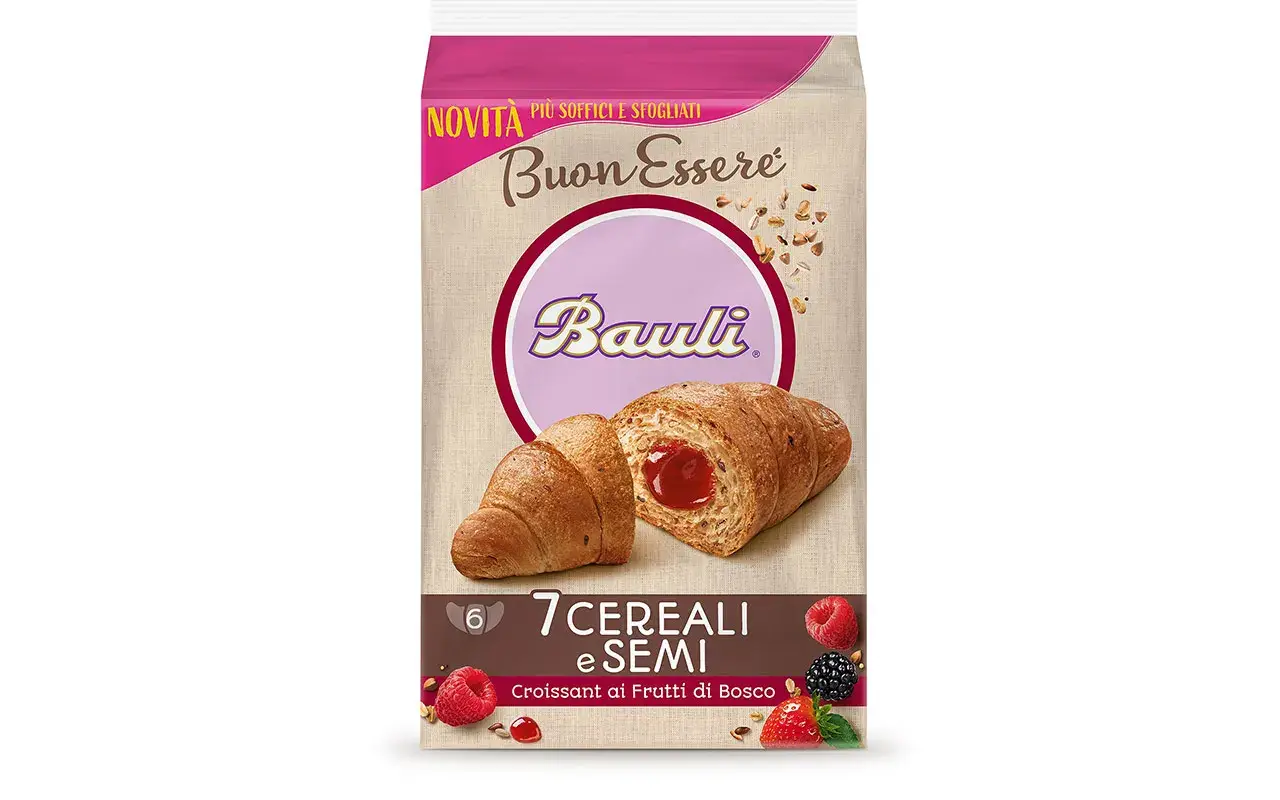 Crossant BuonEssere Bauli ai 7 cereali e semi ai frutti di bosco Iniziare la giornata con gusto Le novit&agrave; di Bauli e Balocco
