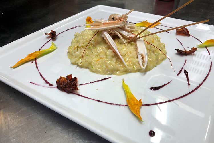 Uno dei risotti in carta (Cucina senza Fronzoli a La Fenice)