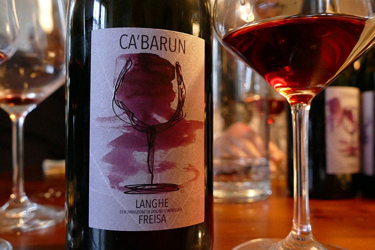 Un'etichetta di Ca' Barun (Dalla Danimarca alle Langhe Il vino di Peter Thomsen)