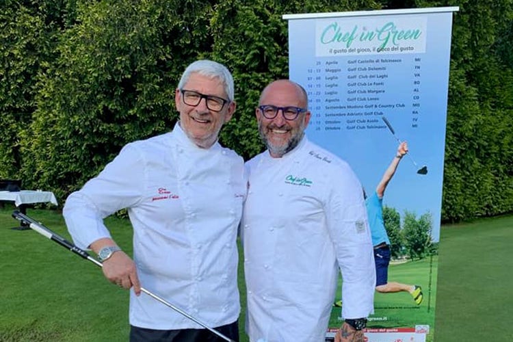 Tano Simonato e Simone Ciccotti (Dalle cucine ai campi da golf Chef in Green Cup, tappa a Varese)