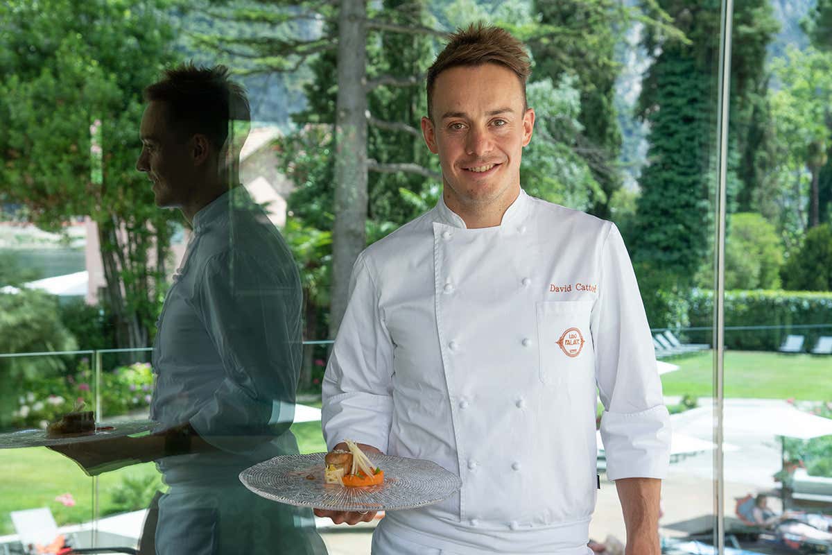David Cattoi. Foto Francesca Bocchia&nbsp; Il Lido Palace di Riva del Garda ha un nuovo re: lo chef David Cattoi
