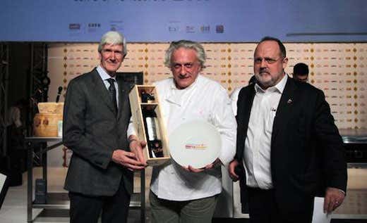 da sinistra: Casimiro Maule, Davide Scabin e Paolo Marchi