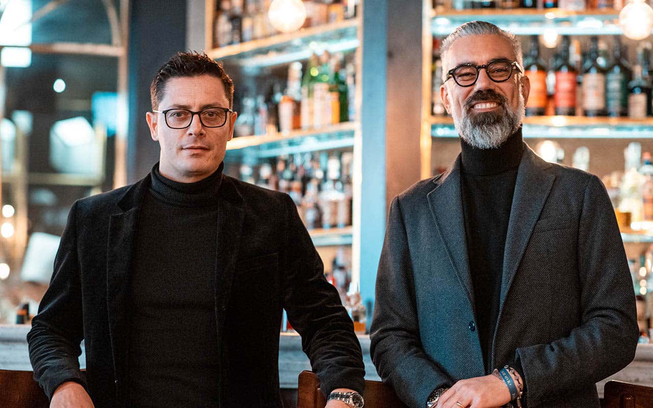 Davide Solari e Lorenzo Renzi Il nobile e il popolano a cena insieme? Succede da Il Marchese di Roma