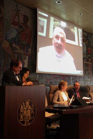 Umberto Bombana in videoconferenza
