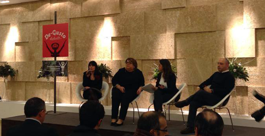 da sinistra: Lara Napoli, Ilaria Donadeo, Pamela Pascuzzo e Danilo Giaffreda da sinistra: Lara Napoli, Ilaria Donadeo, Pamela Pascuzzo e Danilo Giaffreda