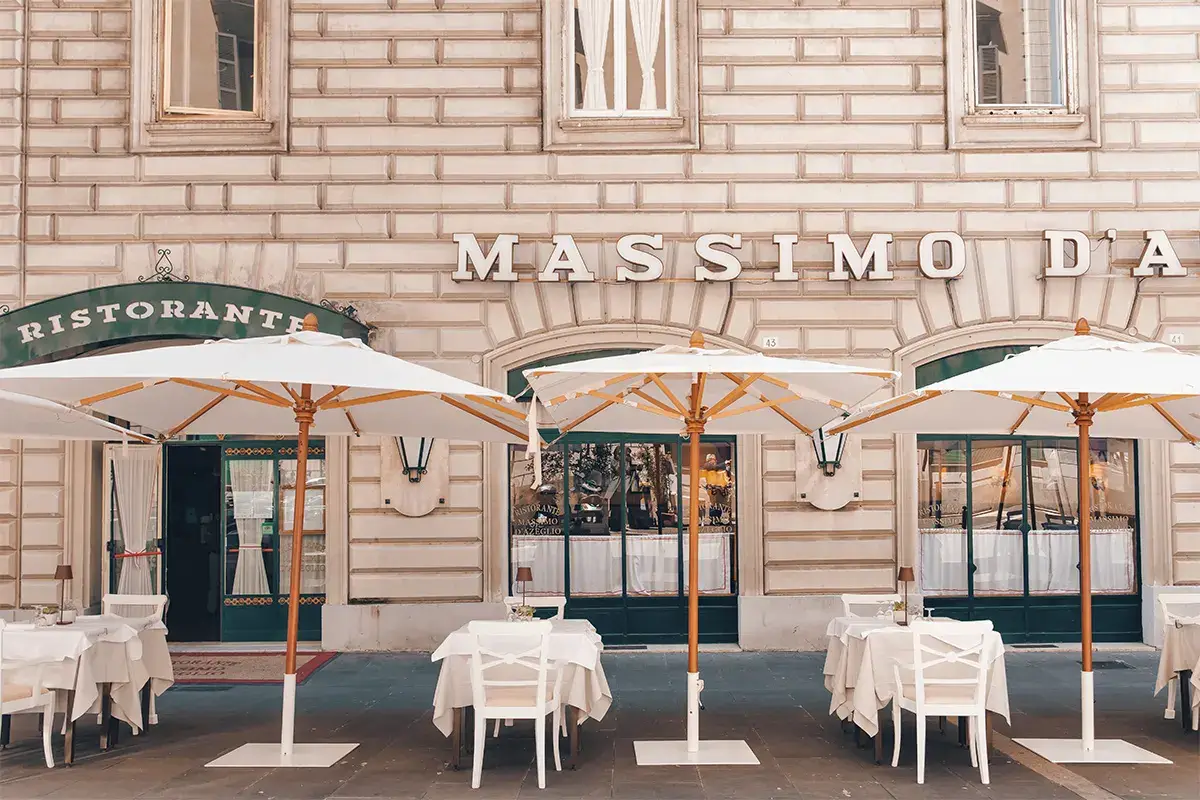 Il nuovo dehors del Ristorante Massimo D'Azeglio a Roma