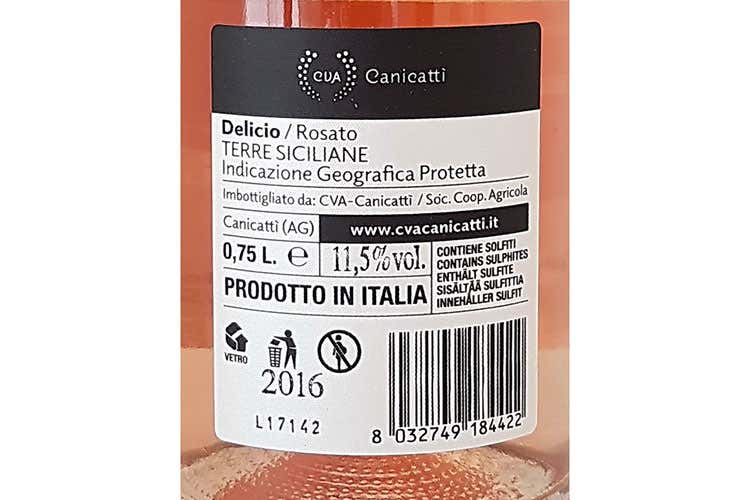 Delicio 2016 di Cva Canicatt&igrave; Un rosato minerale ed equilibrato