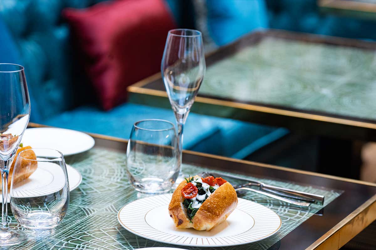 Brioche salata FINIRE A Roma Don Pasquale, il ristorante con dentro un hotel!