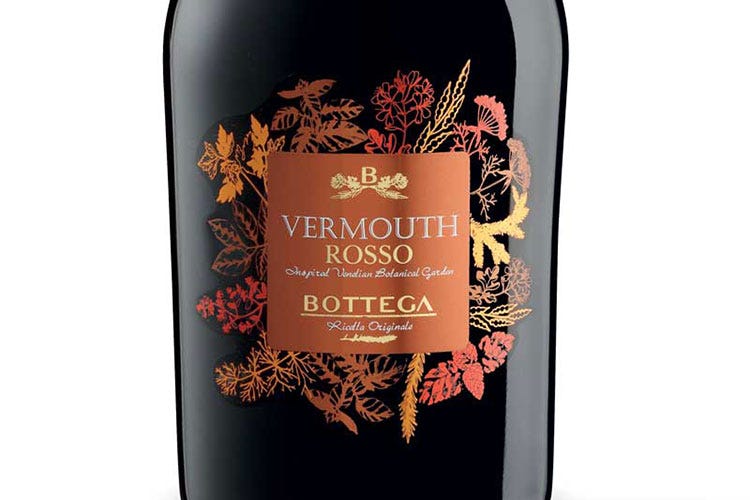 Il vermouth Bottega è arricchito da un packaging e da una grafica raffinata - Esclusiva di Bottega a Domori per distribuire il vermouth in Italia