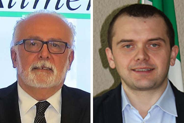 Antonio Casalini e Fabio Rolfi (Etichette sui prodotti agroalimentari La protesta di Union Alimentari)