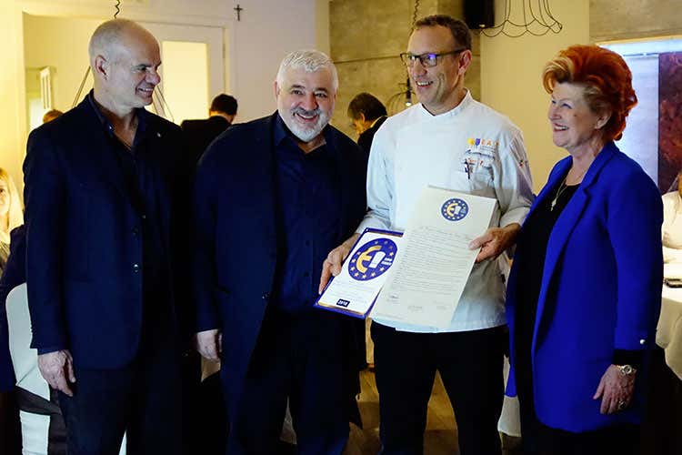 Enrico Derflingher, Umberto Bombana, Mario Cornali e Annie Féolde (Euro-Toques, Derflingher presidente Riconferma al vertice, cambia il direttivo)