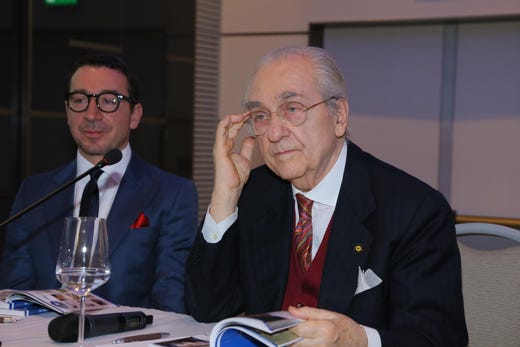 Da sinistra: Gianluca Boccoli e Gualtiero Marchesi
