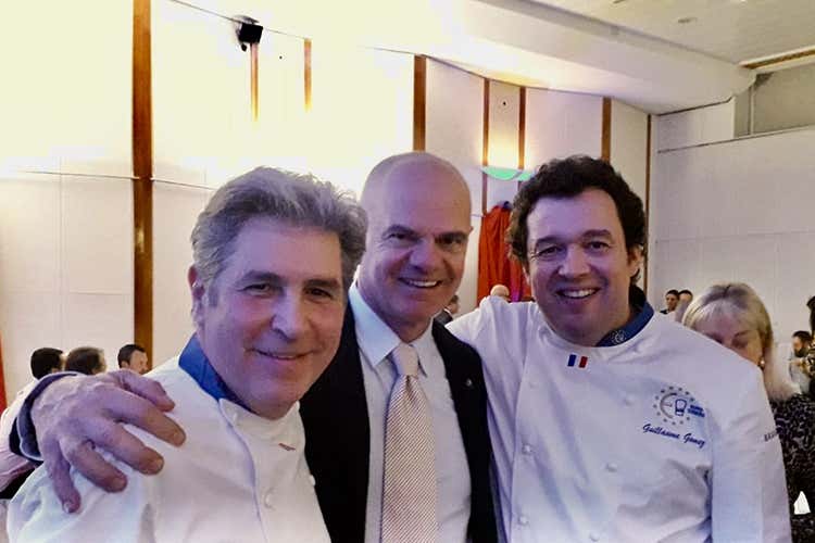 Michel Roth, Enrico Derflingher e Guillaume Gomez (Euro-Toques Francia Educazione alimentare per i piccoli)