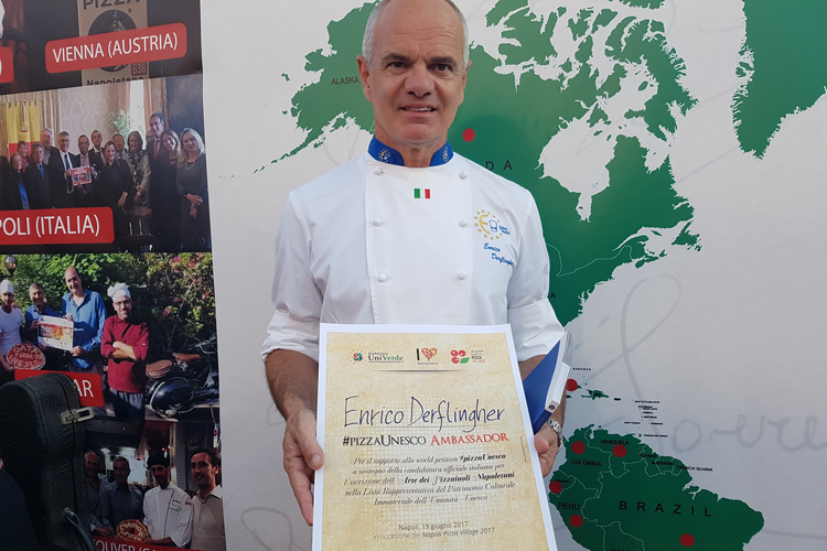 Enrico Derflingher - Euro-Toques in campo a Pizza Village A #pizzaUnesco promette 50mila firme