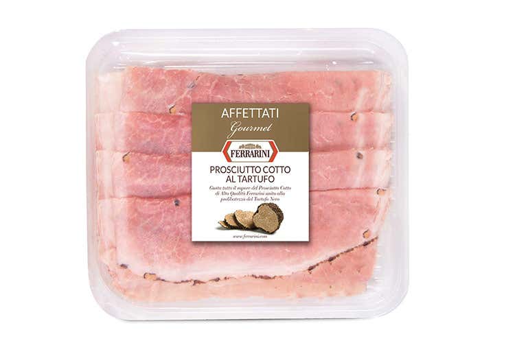 Prosciutto cotto Ferrarini con scaglie di tartufo nero - Natale, la linea gourmet Ferrarini Cotto e mortadella... al tartufo