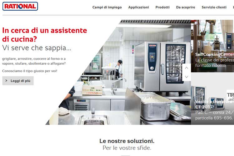 Facile, moderno e veloce Online il nuovo sito Rational Facile, moderno e veloce Online il nuovo sito Rational