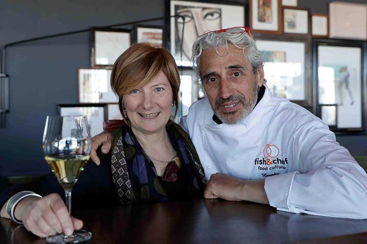 Elvira Trimeloni e Leandro Luppi (Fish&Chef, Rivoluzione sul Garda Anthony Genovese tra gli ospiti)