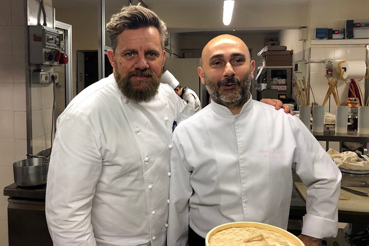 Matteo Felter e Anthony Genovese (Fish&Chef, Rivoluzione sul Garda Il bistellato Genovese tra gli ospiti)