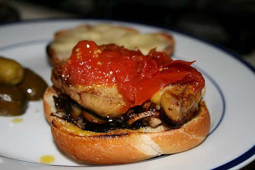 Foie gras burger