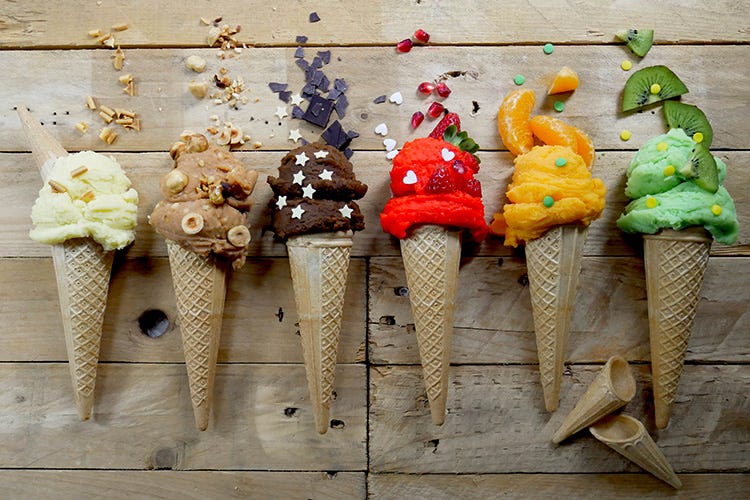 Il gelato fa tenenza tra prodotti del territorio e super food