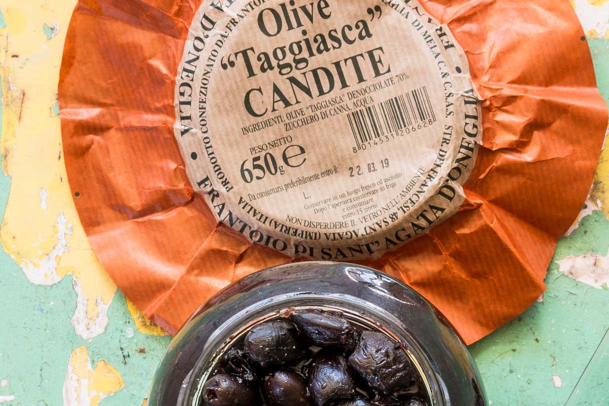 Olive Taggiasche candite Il Frantoio di Sant'Agata d'Oneglia, meraviglia della Liguria di Ponente