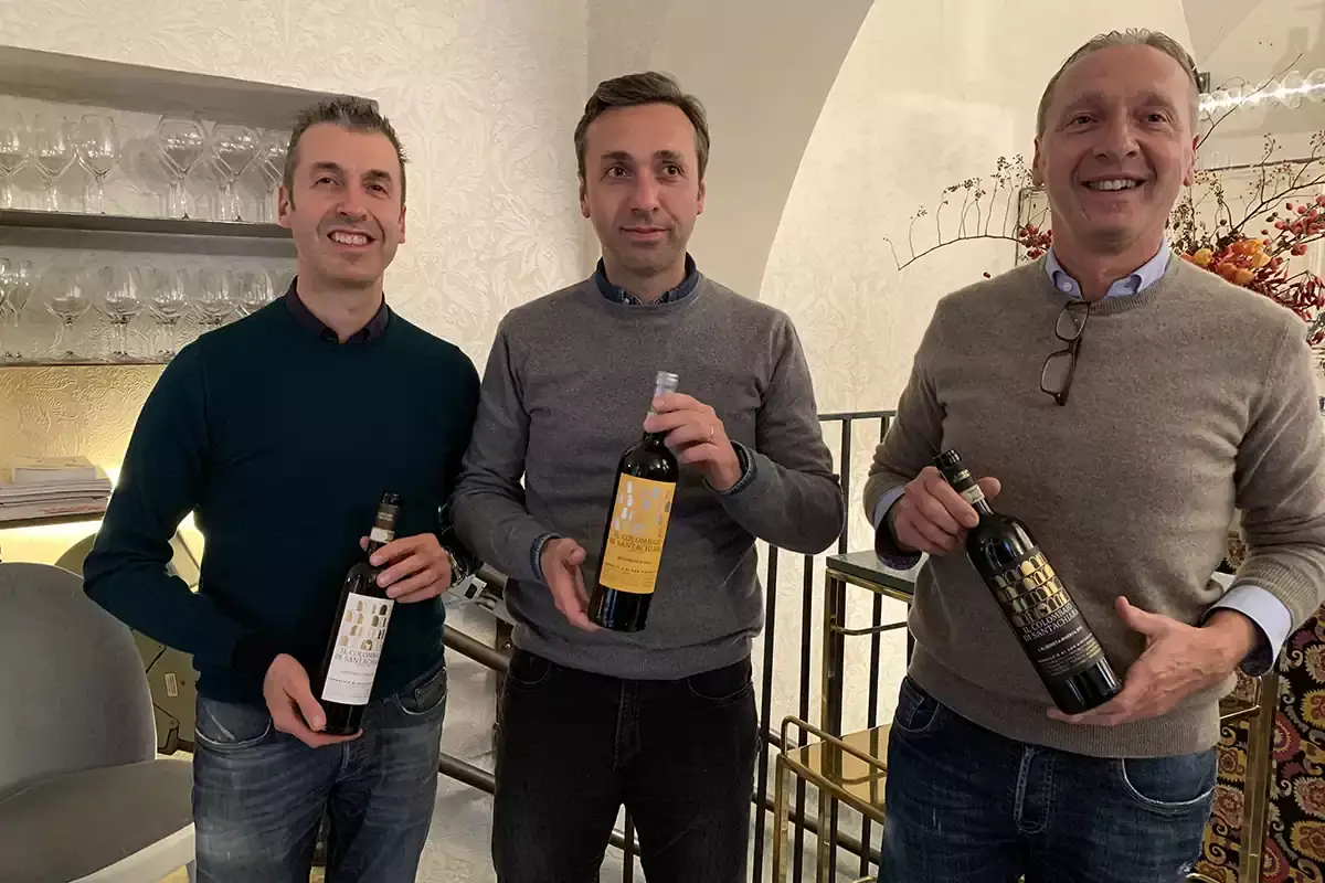 Stefano, Alessio, Giampiero Logi C'&egrave; l'orgoglio contadino nella Vernaccia bio de Il Colombaio di Santa Chiara