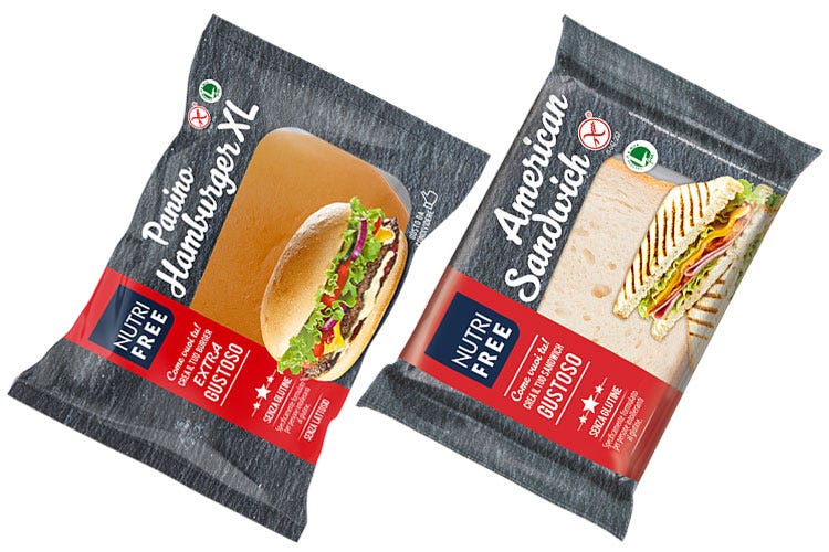 Panino Hamburger free from XL e American Sandwich (Free from e gourmet Il panino diventa extra large)