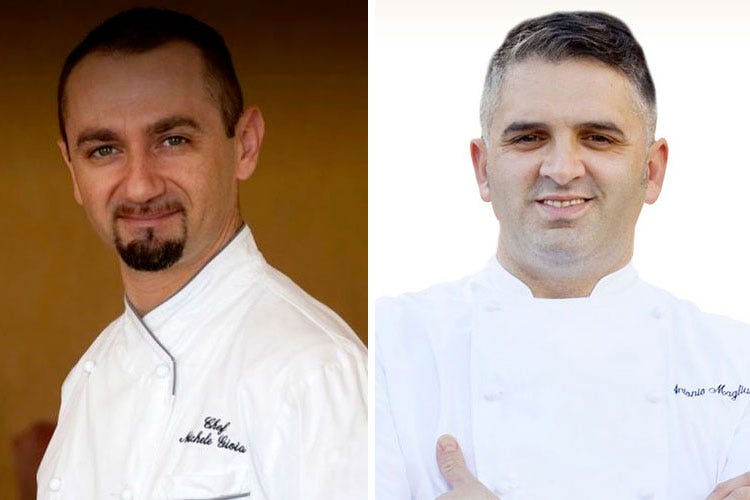 Michelino Gioia e Antonio Magliulo (Friends in the kitchen al Pellicano Hotel Una serata con gli chef Gioia e Magliulo)