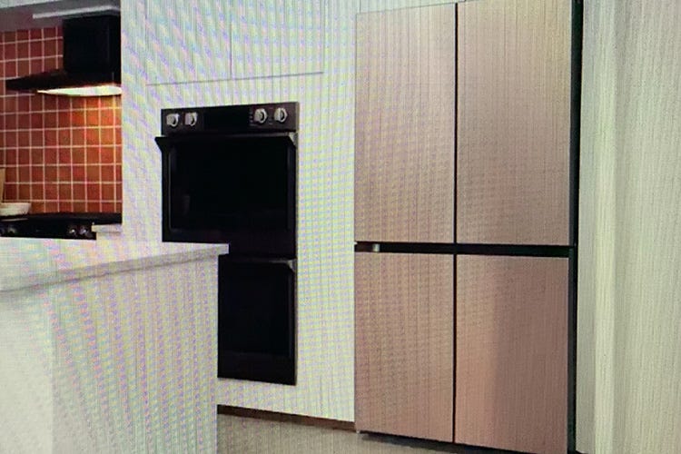 Un modello di frigorifero modulare Bespoke La Casa Bespoke di Samsung  Gli elettrodomestici sono lifestyle
