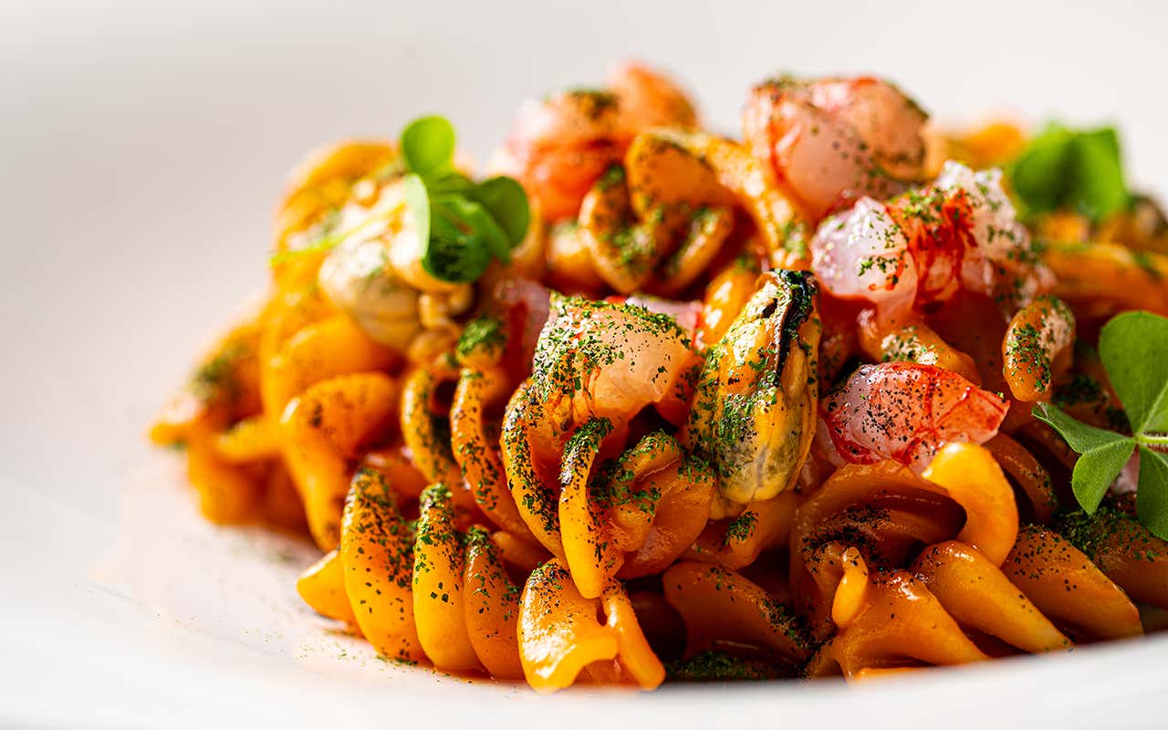 Fusillone di mare Il mare a Roma in un ristorante di... Livello 1