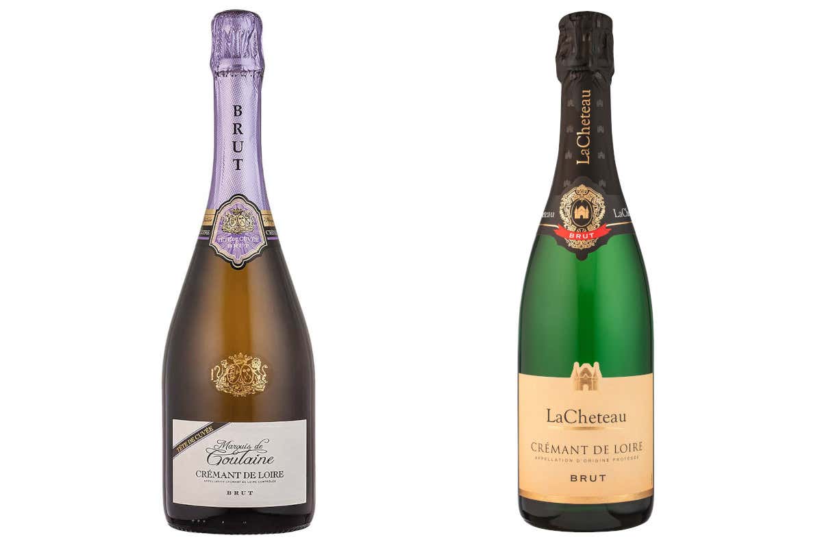 Da sinistra: il Marquis De Goulaine Tête De Cuvée - AOP Crémant de Loire Bianco e il Lacheteau - AOP Crémant de Loire Extra-Sec