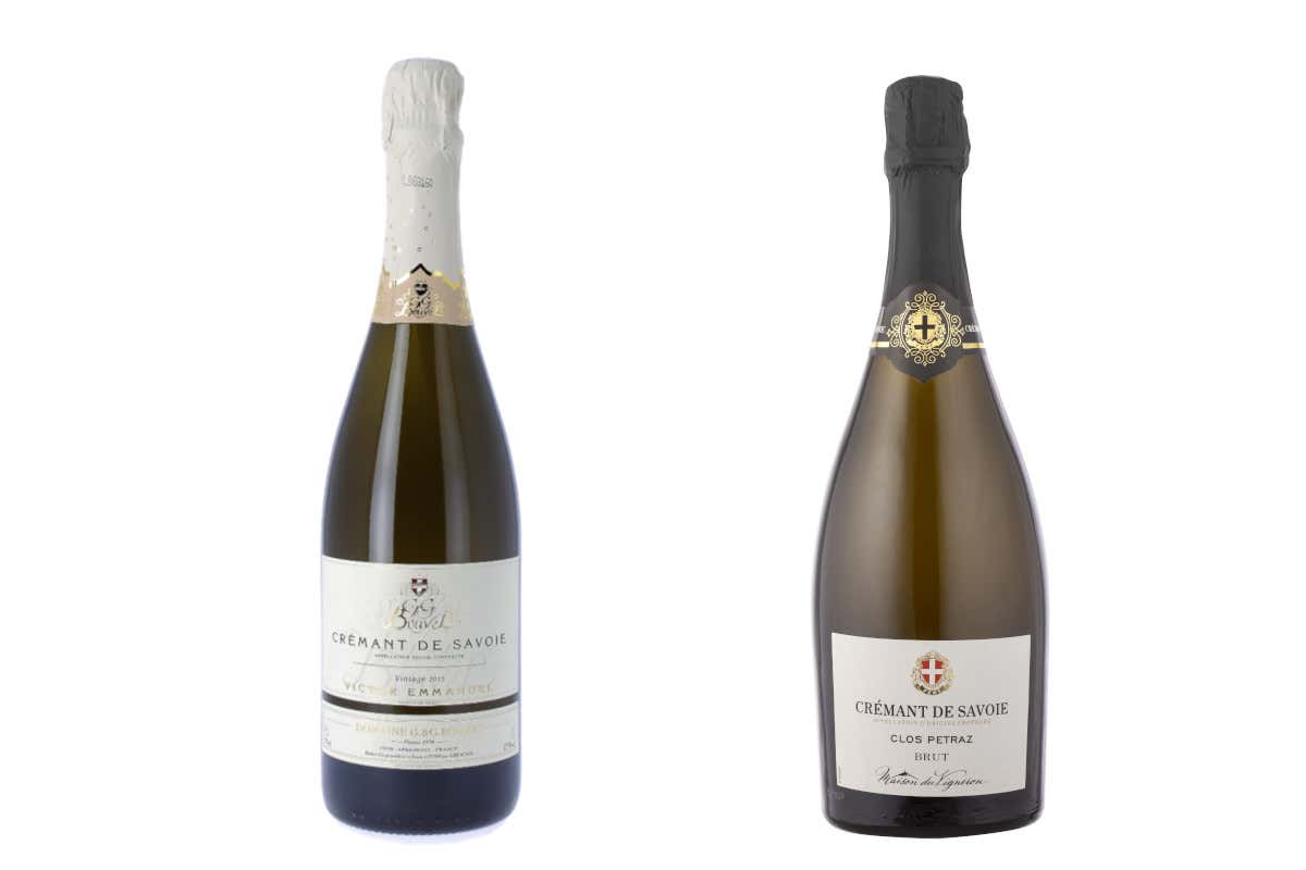 Da sinistra: il G&G Bouvet - Crémant de Savoie e il Clos Petraz Maison Du Vigneron - AOP Crémant de Savoie