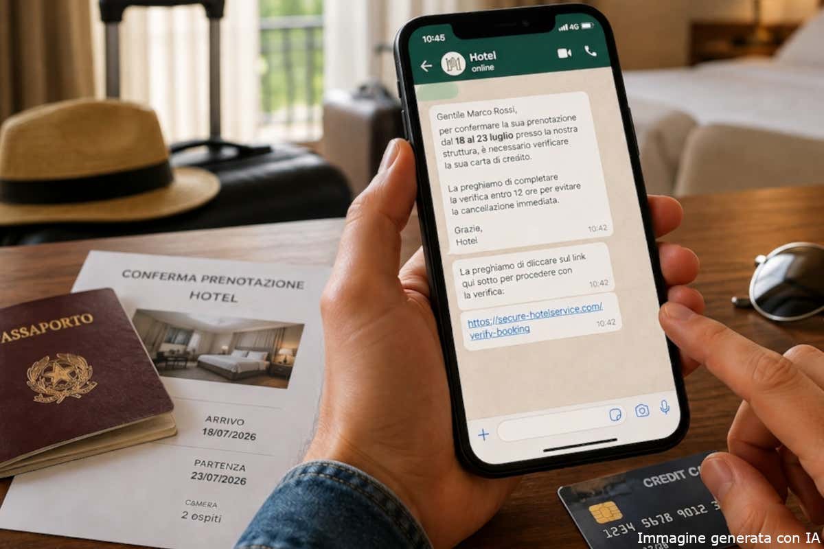 Hotel, la nuova truffa su WhatsApp usa i dati reali delle prenotazioni: come riconoscerla
