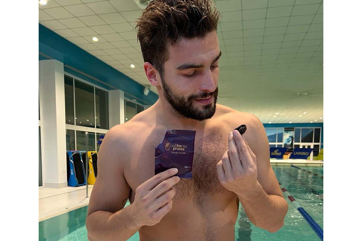 Gabriele Detti Tre atleti italiani mostrano i benefici delle Prugne della California