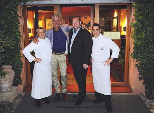 da sinistra: Valentino Marcattilii, Anthony Bourdain, Michael White e Massimiliano Mascia da sinistra: Valentino Marcattilii, Anthony Bourdain, Michael White e Massimiliano Mascia