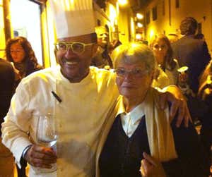 Giancarlo Morelli insieme alla madre