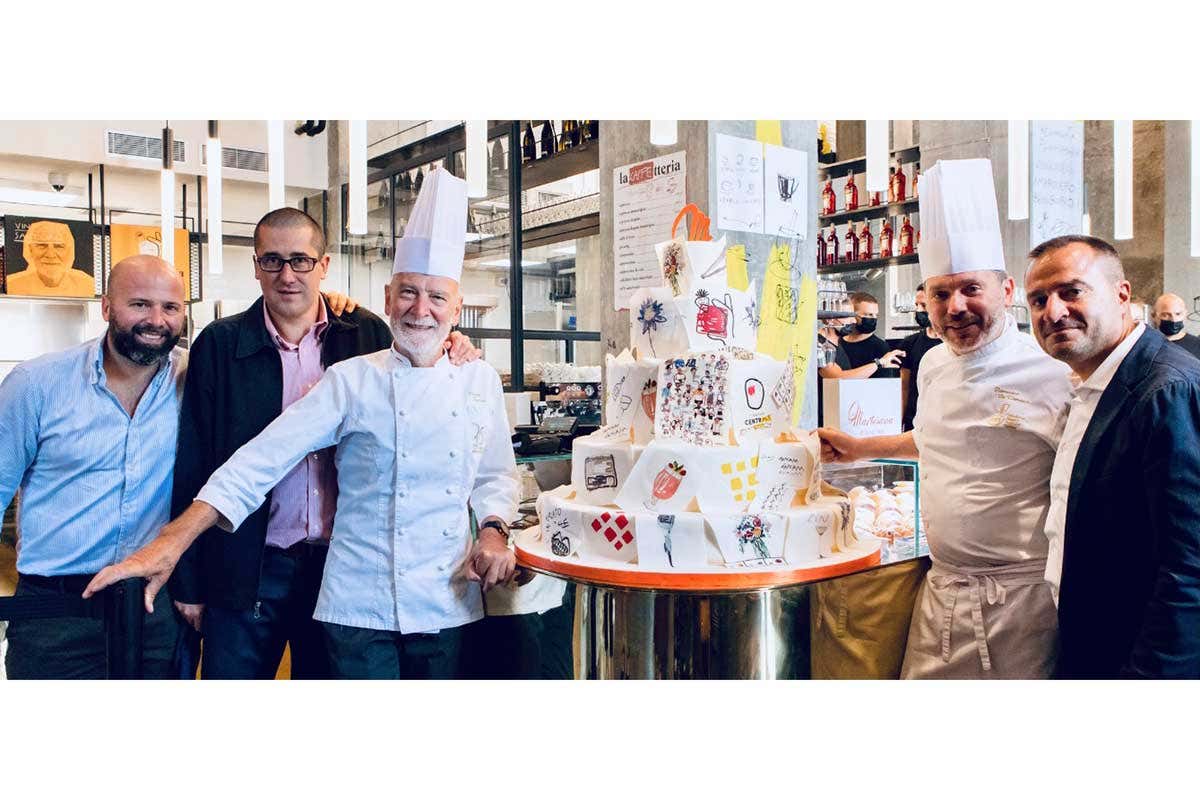 Da sinistra: Gianmaria Brusini, Federico Isenburg, Vincenzo Santoro, Domenico Di Clemente, Luca Tartaglia Pasticceria Martesana punta a crescere con Mega Holding e Eagle Capital Ventures